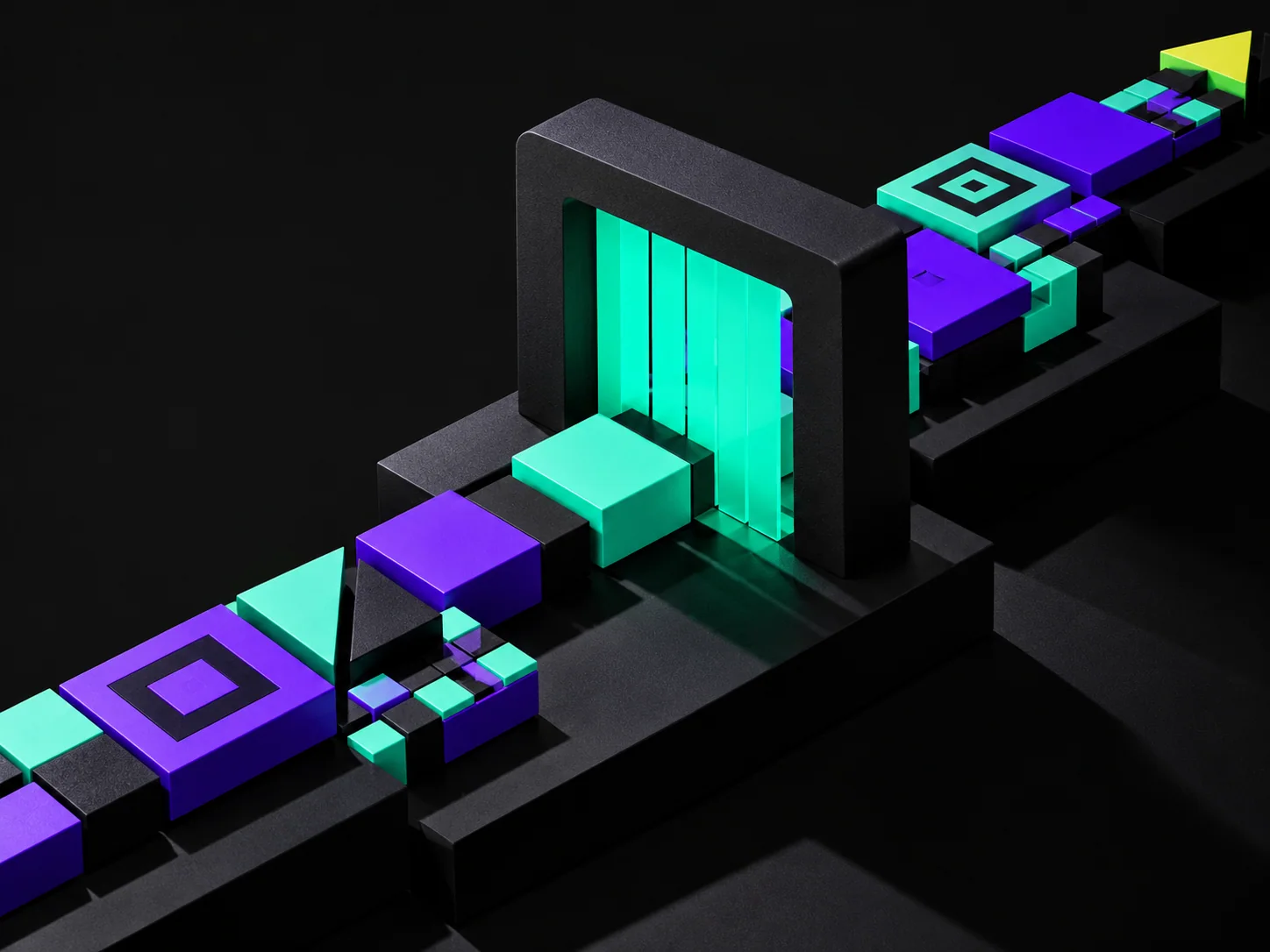 Abstract secure transaction pathway with modular gates